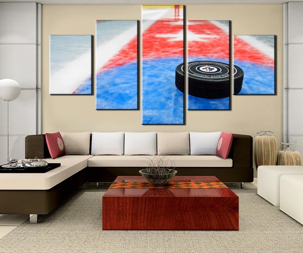 Ball Ice Hockey  Sport Canvas Wall Art