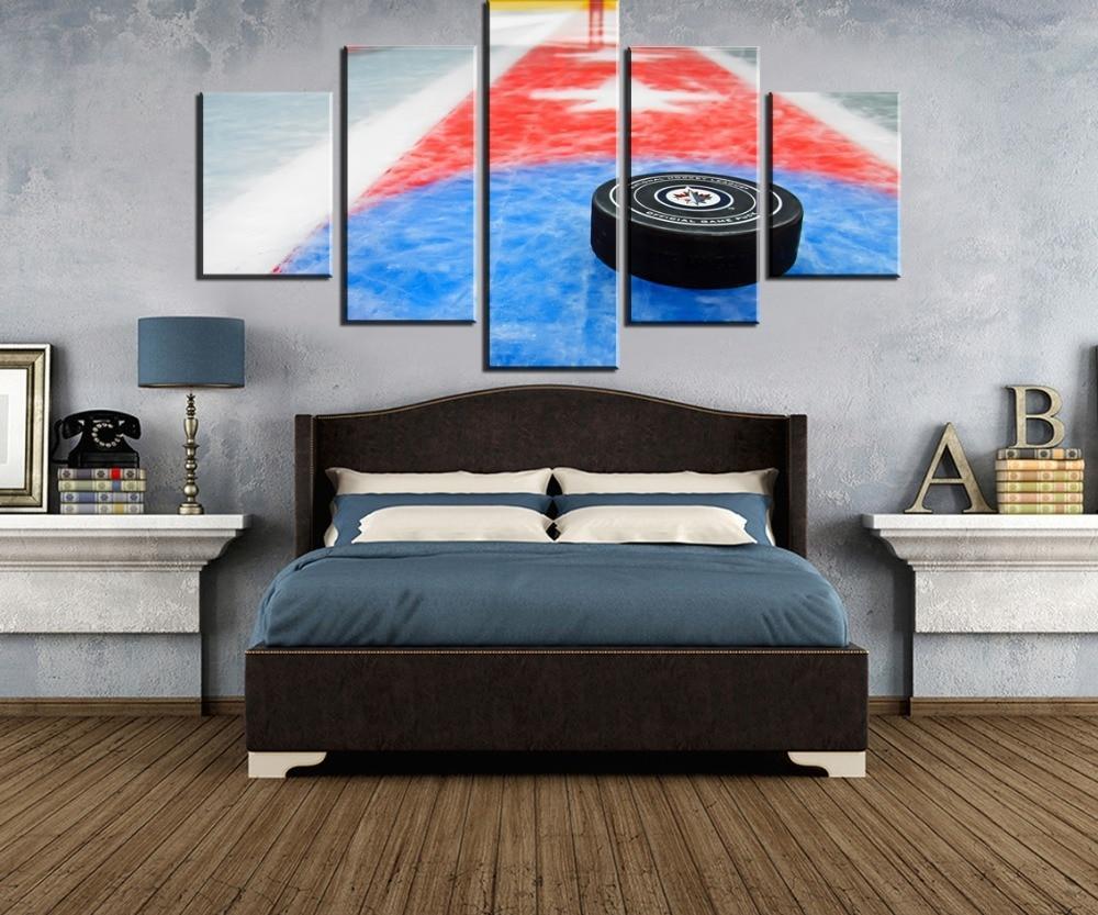 Ball Ice Hockey  Sport Canvas Wall Art