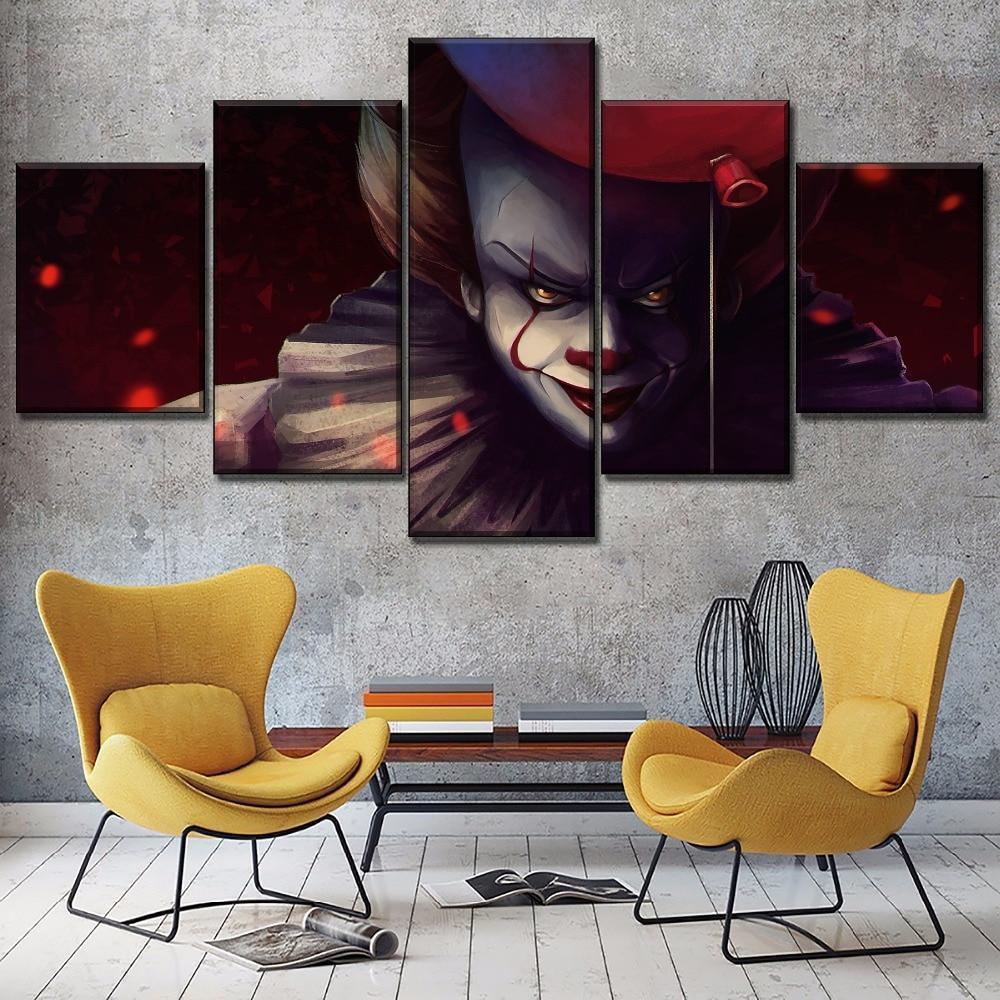 Balloon Clown It Pennywise Movie Canvas Wall Art