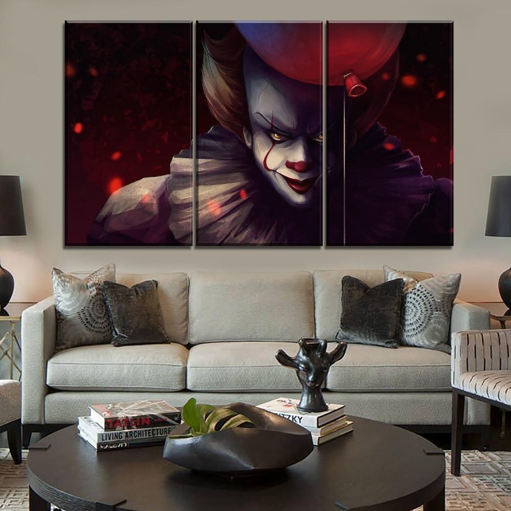 Balloon Clown It Pennywise Movie Canvas Wall Art