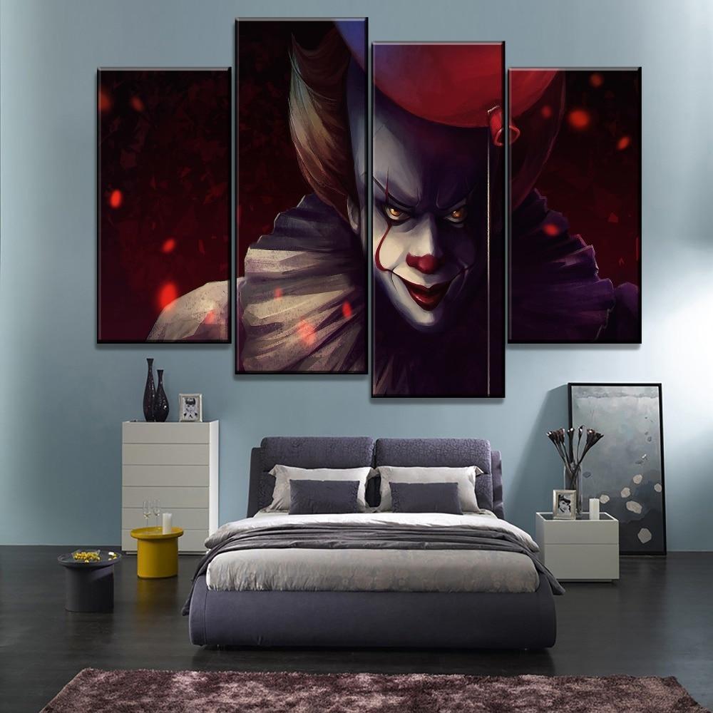 Balloon Clown It Pennywise Movie Canvas Wall Art