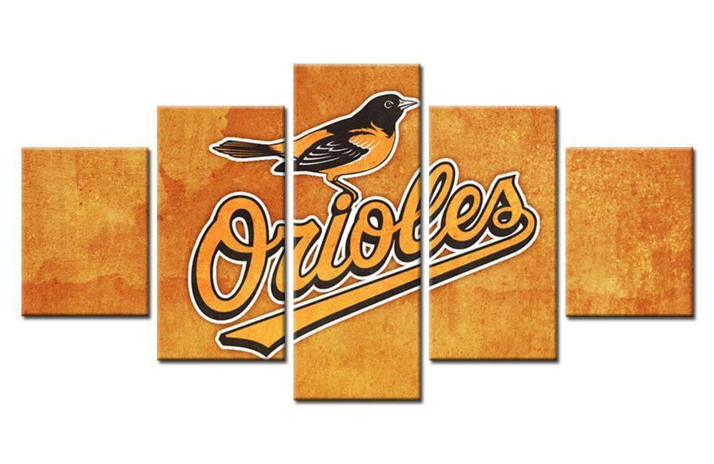 Baltimore Orioles Logo Team  Baseball Canvas Wall Art