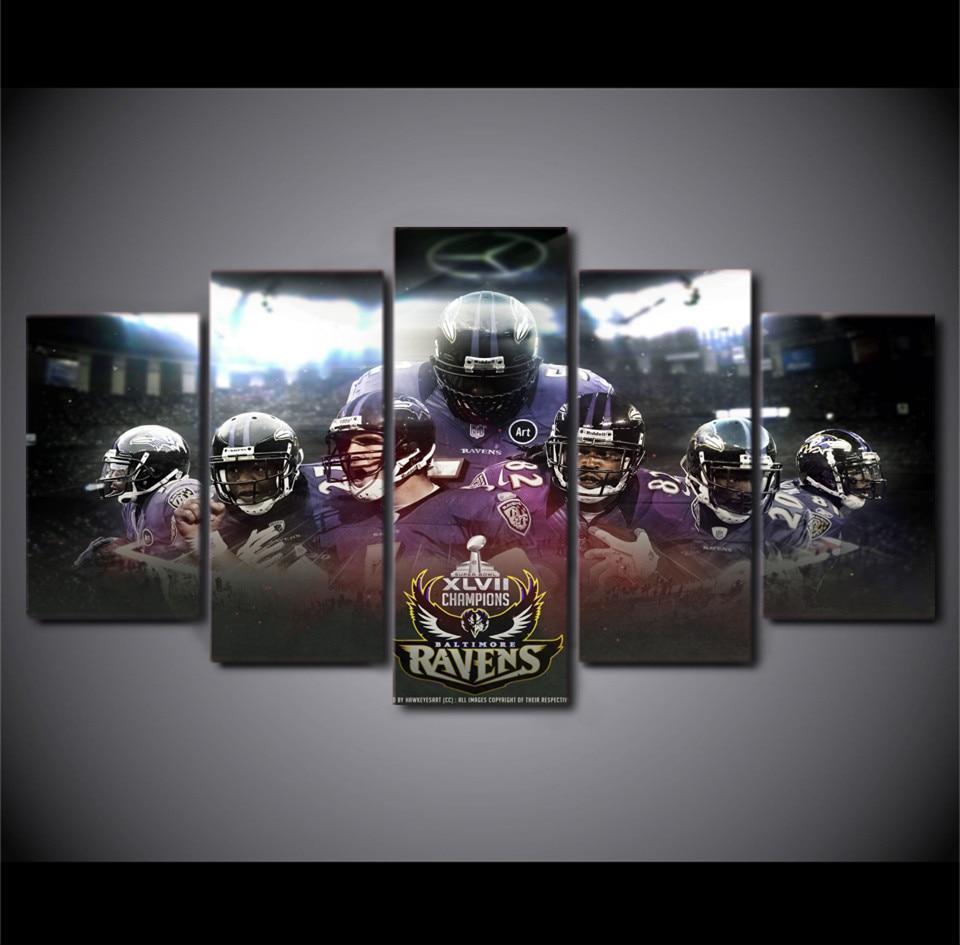 Baltimore Ravens Champion Poster  Football Canvas Wall Art