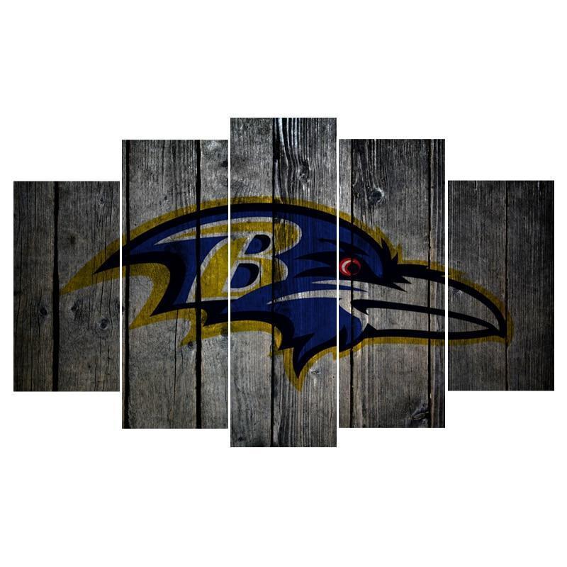 Baltimore Ravens Logo Poster  Football Canvas Wall Art