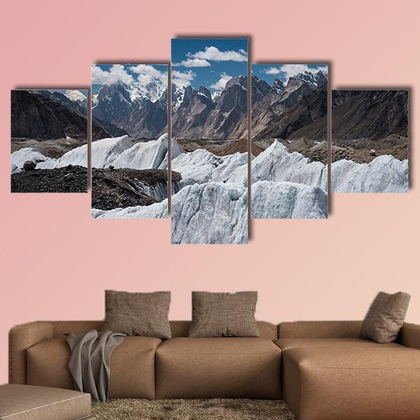 Baltoro Glacier Landscape K2 Trek In Pakistan Nature Canvas Wall Art