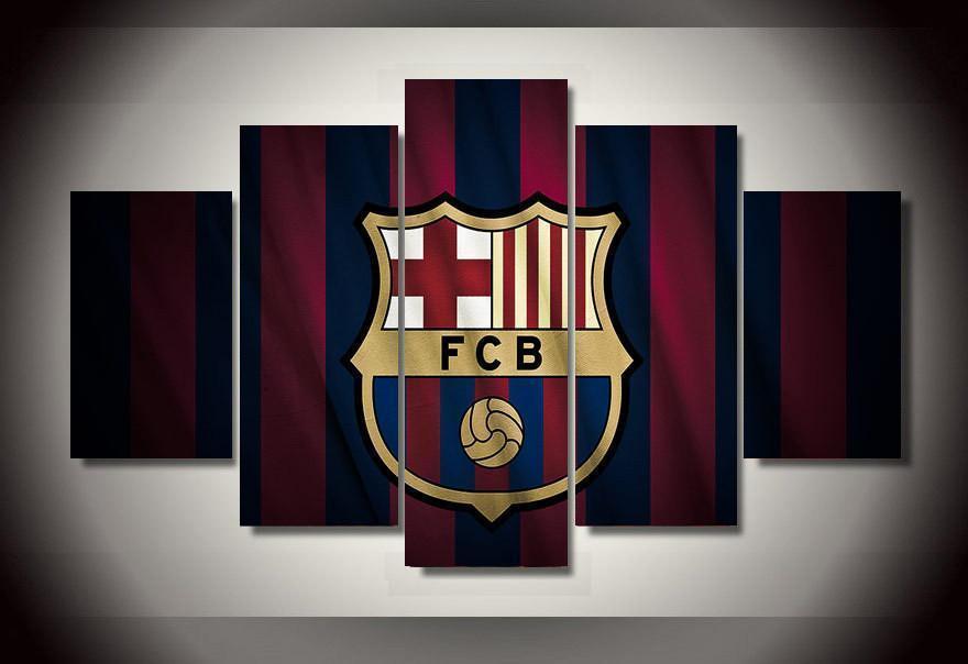 Barcelona Logo Soccer Canvas Wall Art