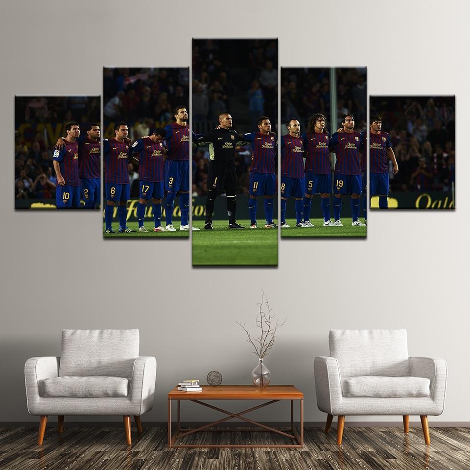 Barcelona Soccer Team Canvas Wall Art