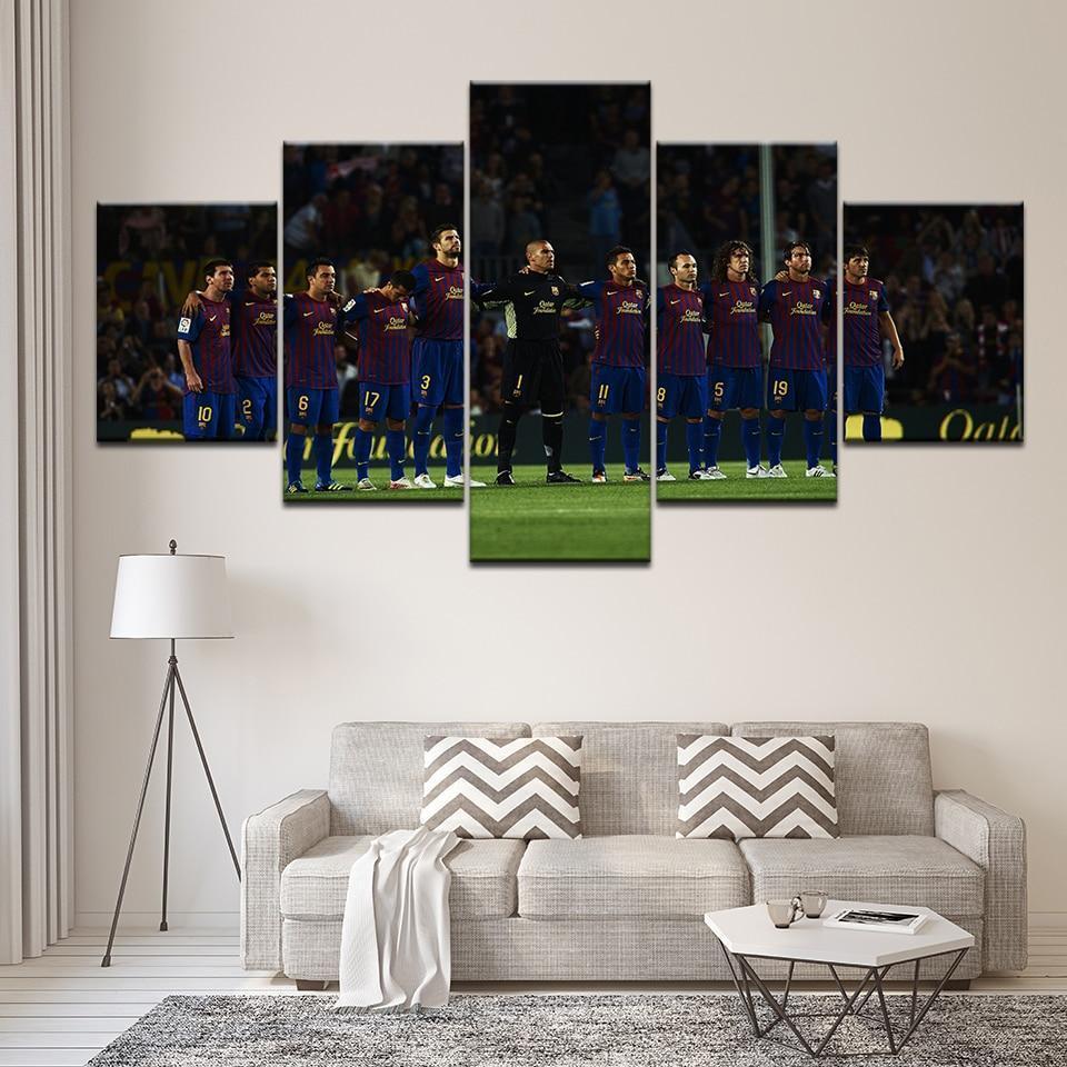 Barcelona Soccer Team Canvas Wall Art