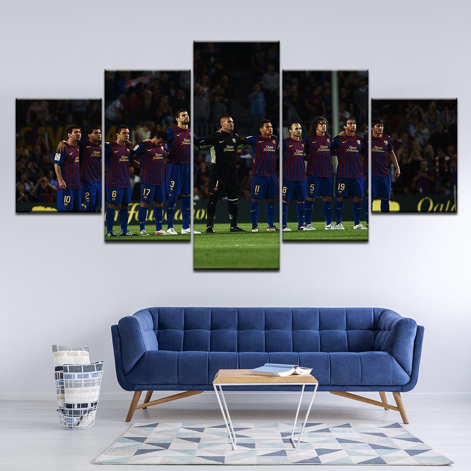 Barcelona Soccer Team Canvas Wall Art