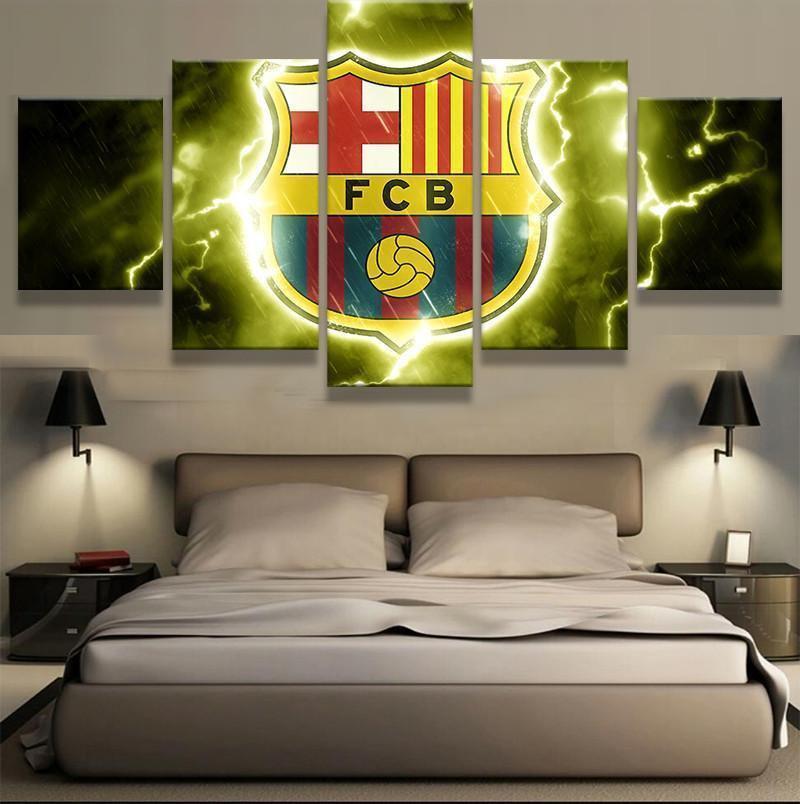 Barcelona Thunder Logo Soccer Canvas Wall Art