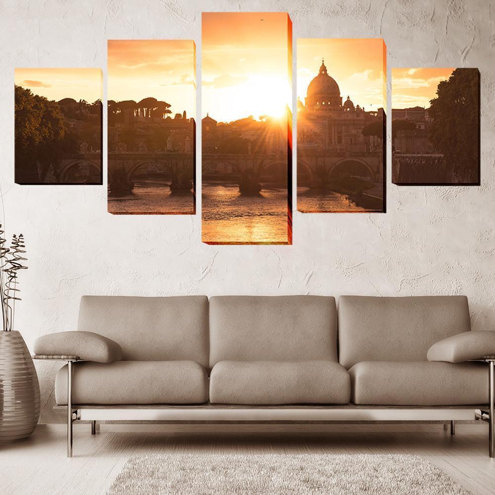 Baroque Style Religious Building Nature Canvas Wall Art