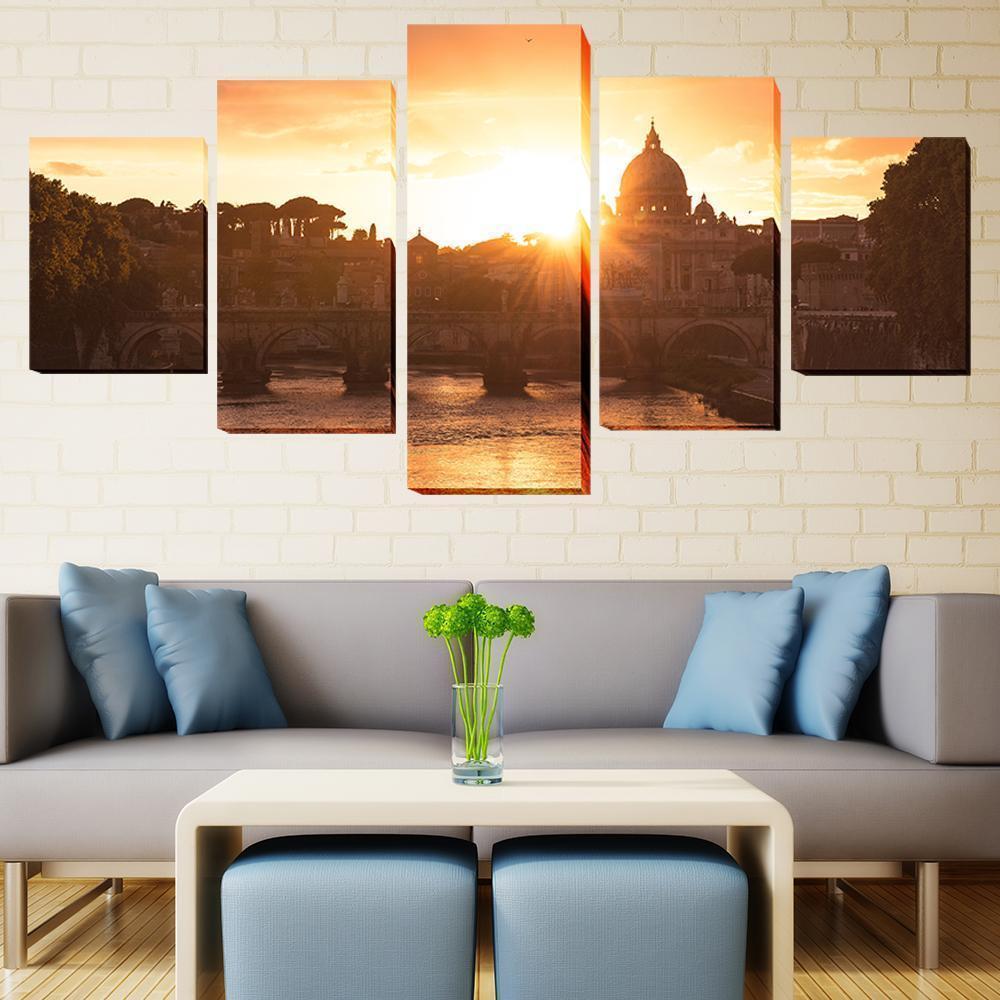 Baroque Style Religious Building Nature Canvas Wall Art