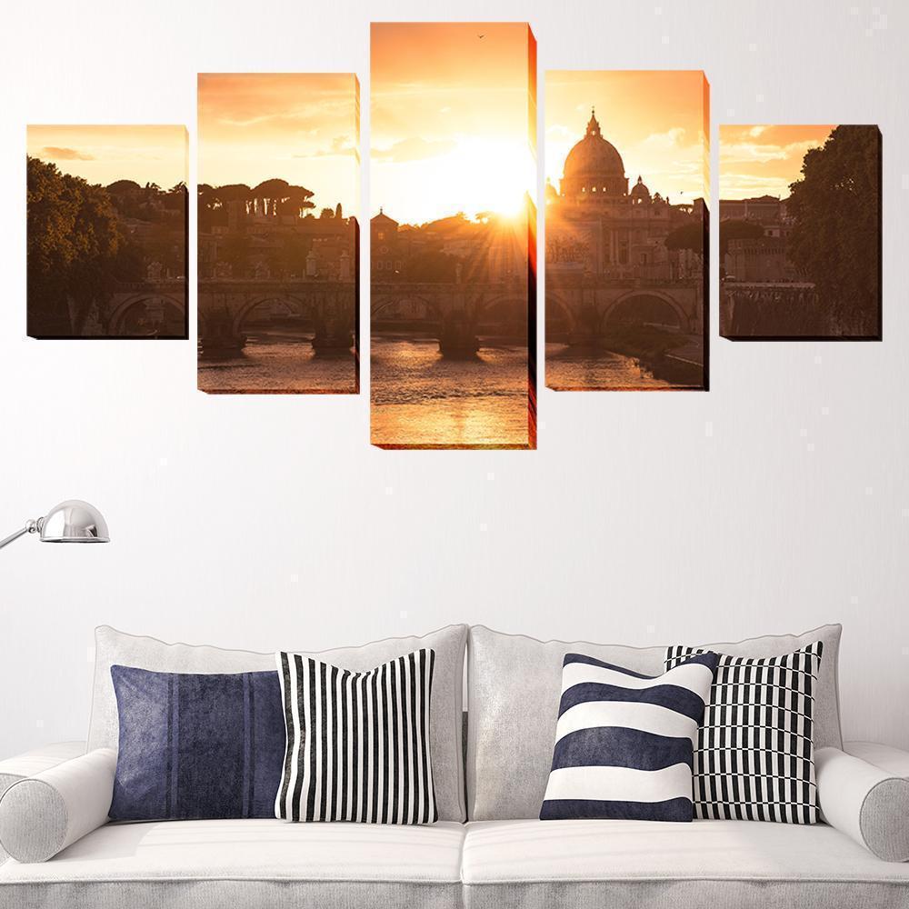 Baroque Style Religious Building Nature Canvas Wall Art