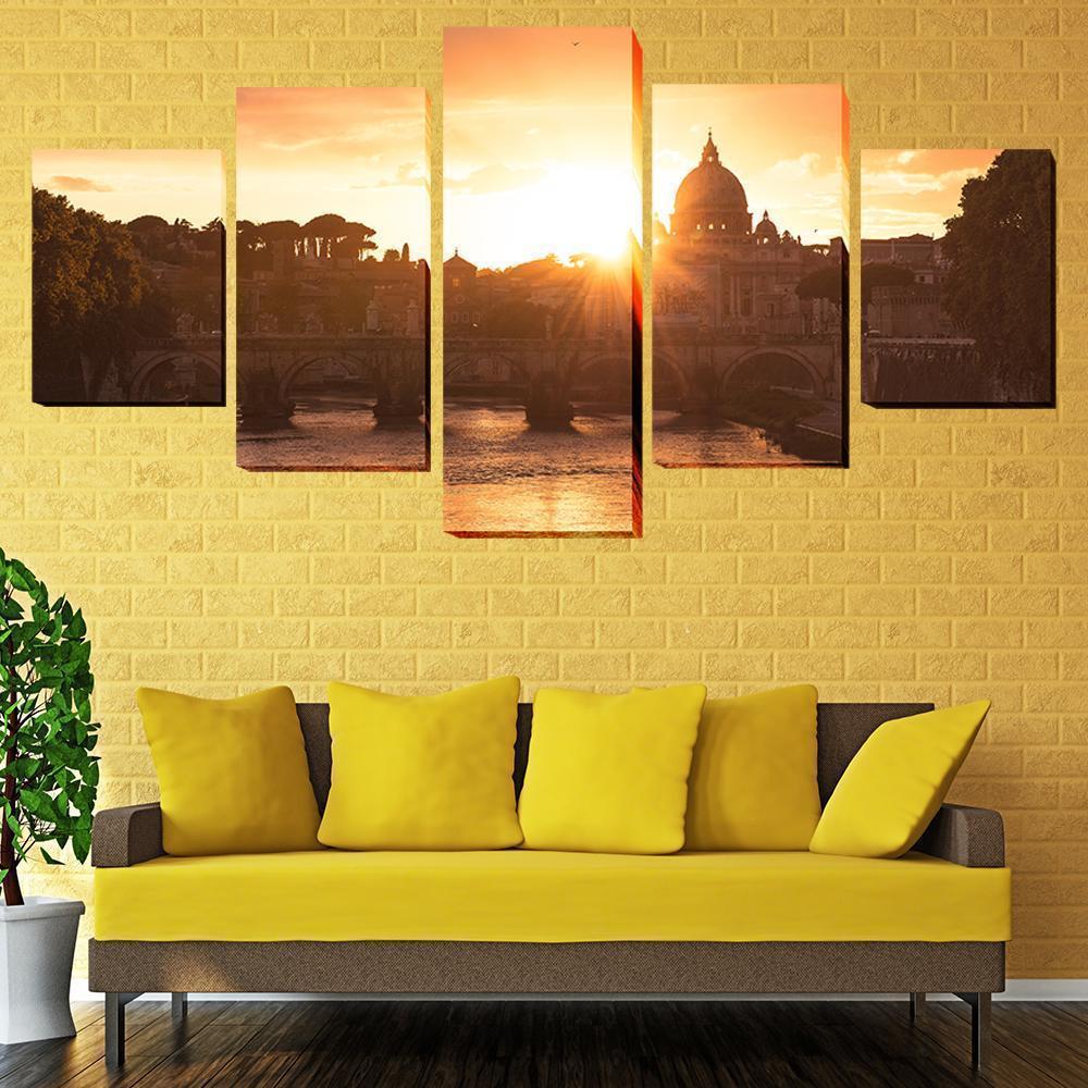 Baroque Style Religious Building Nature Canvas Wall Art