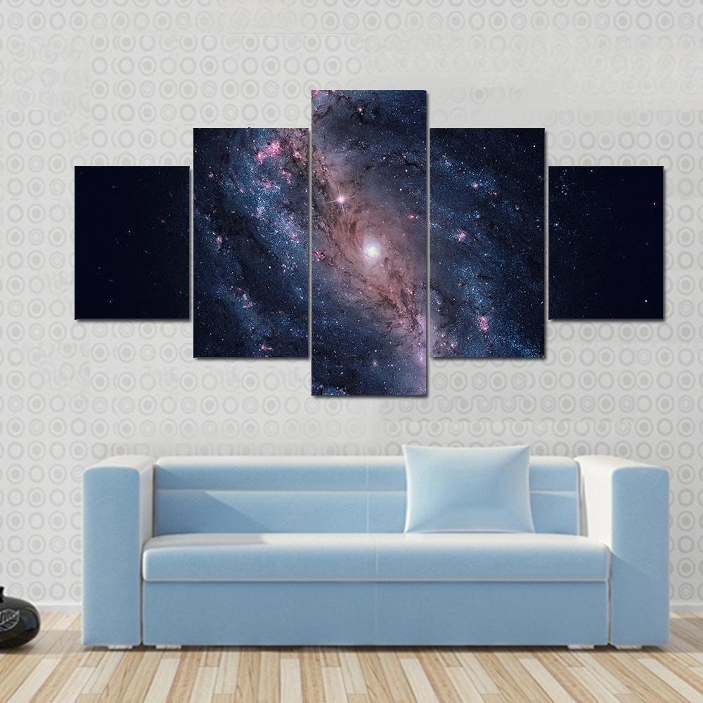 Barred Spiral Galaxy-ngc 6217 Space Canvas Wall Art