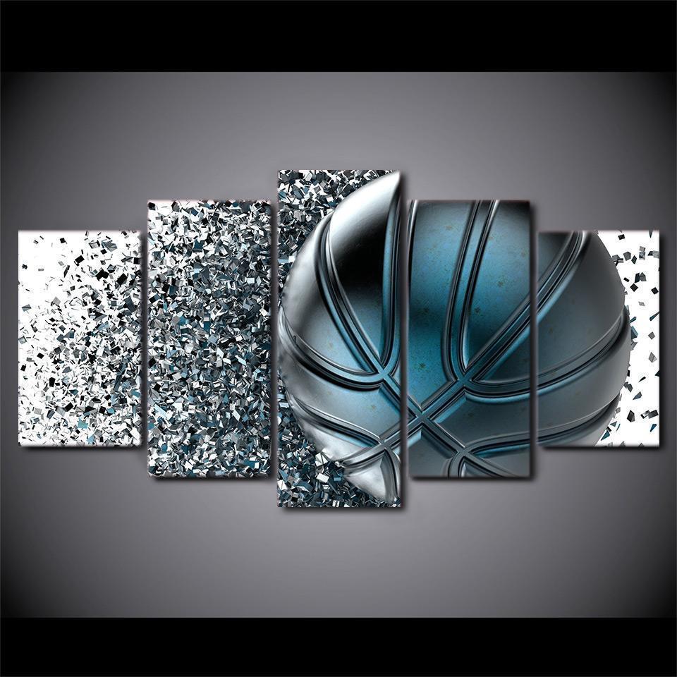 Basketball Abstract Sport Canvas Wall Art