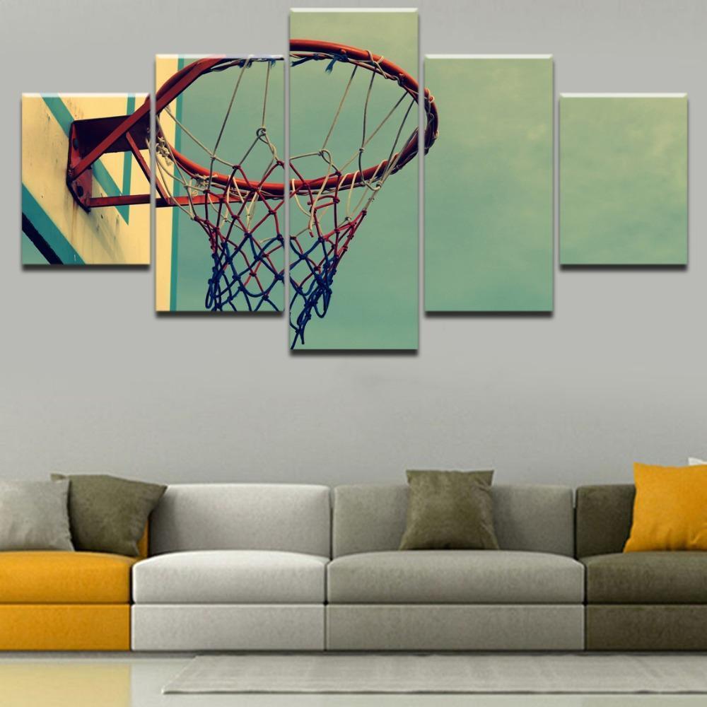 Basketball Column Sport Canvas Wall Art
