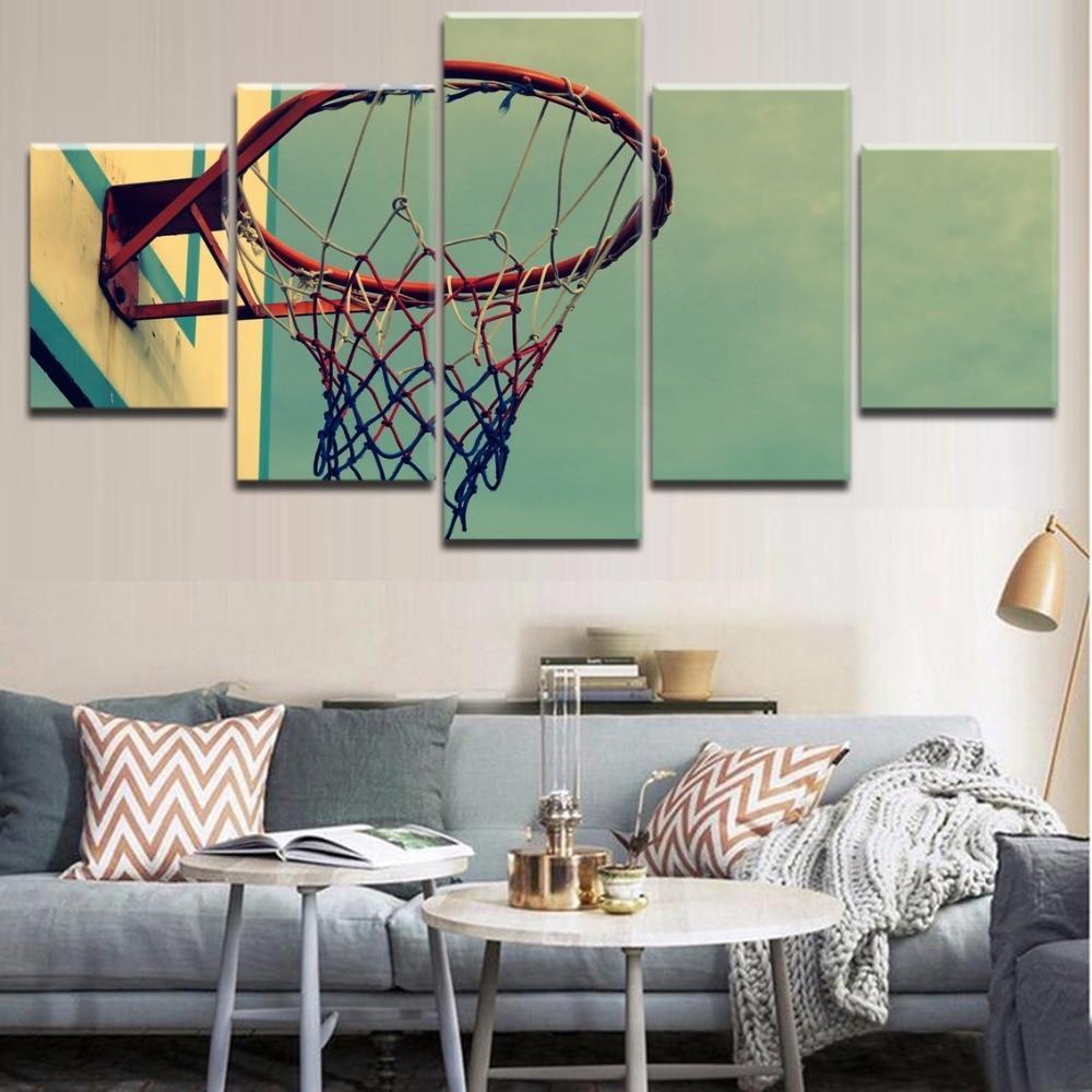 Basketball Column Sport Canvas Wall Art