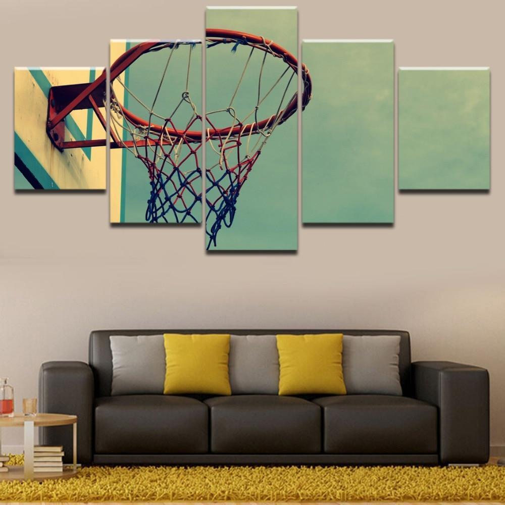 Basketball Column Sport Canvas Wall Art