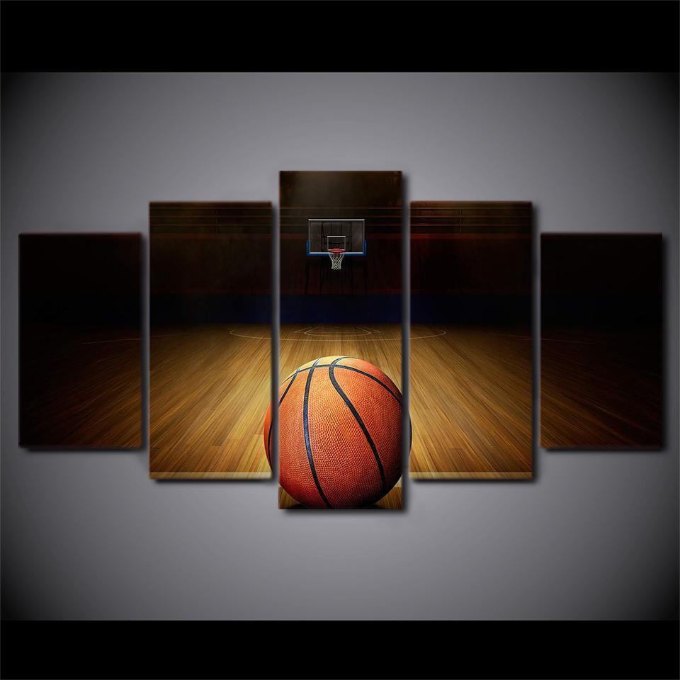 Basketball Court Sport Canvas Wall Art