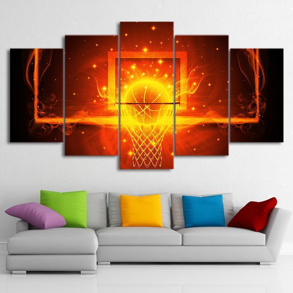 Basketball Hoop Sport Canvas Wall Art