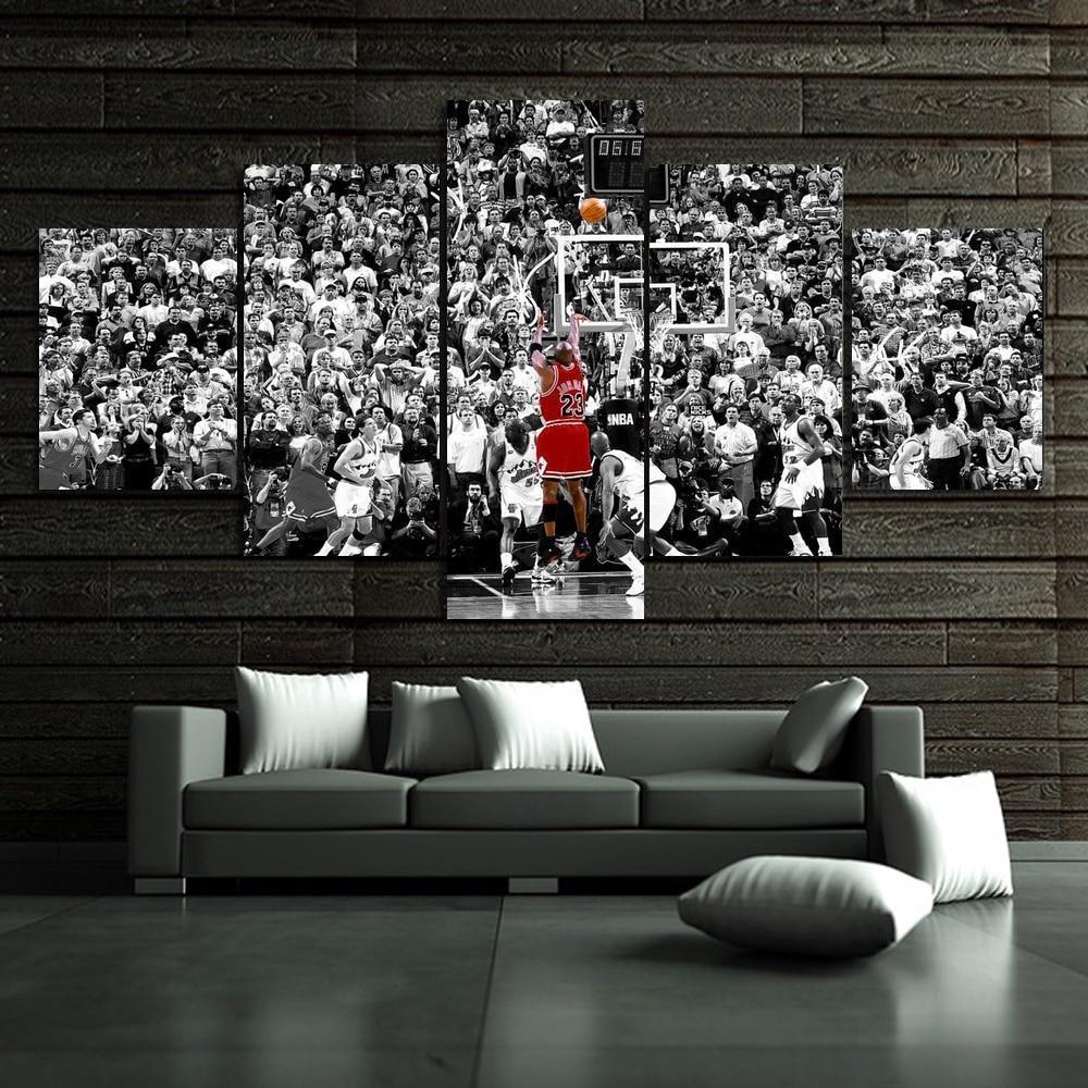 Basketball Sport Michael Jordan Poster  Celebrity Canvas Wall Art