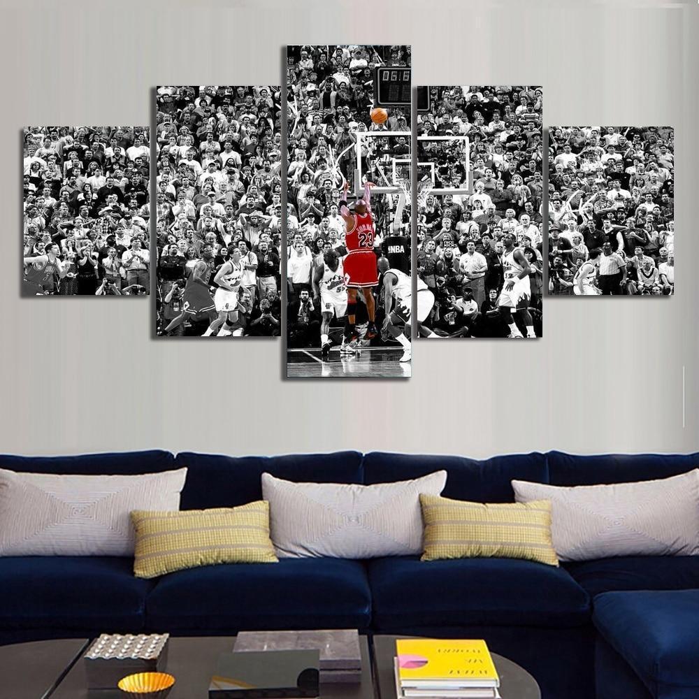 Basketball Sport Michael Jordan Poster  Celebrity Canvas Wall Art