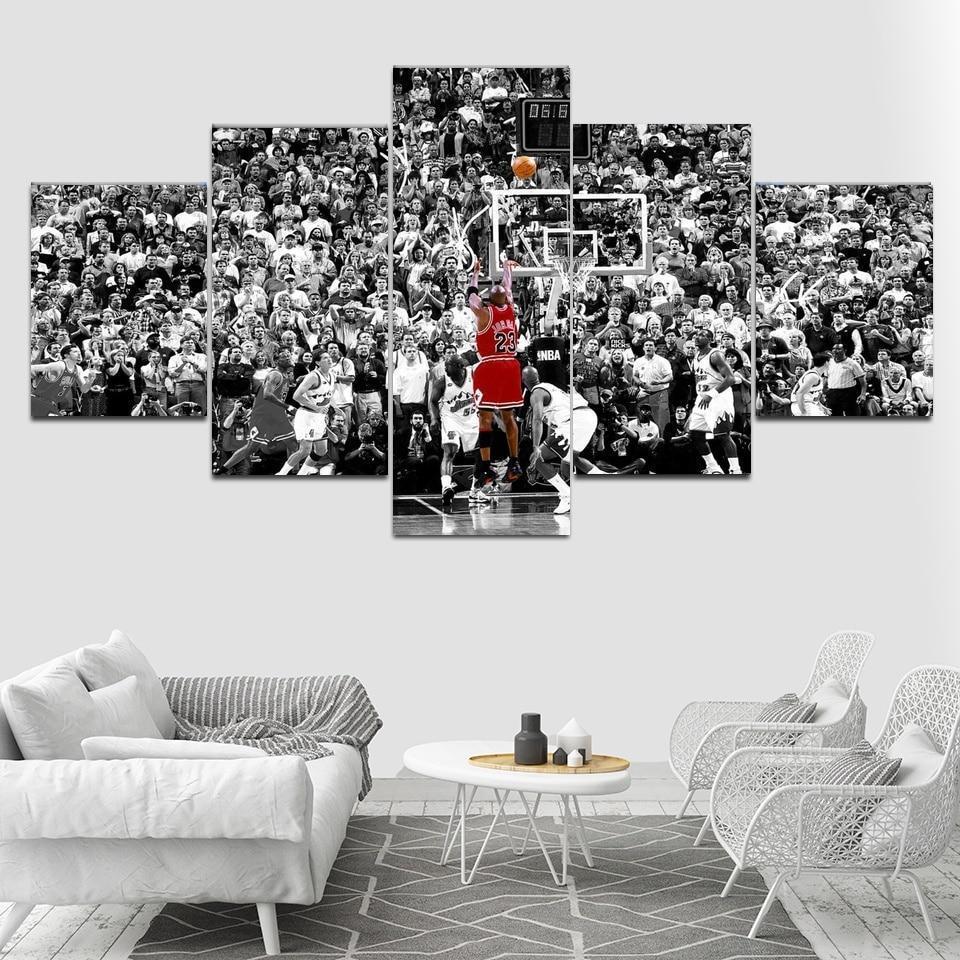 Basketball Sport Michael Jordan Poster  Celebrity Canvas Wall Art