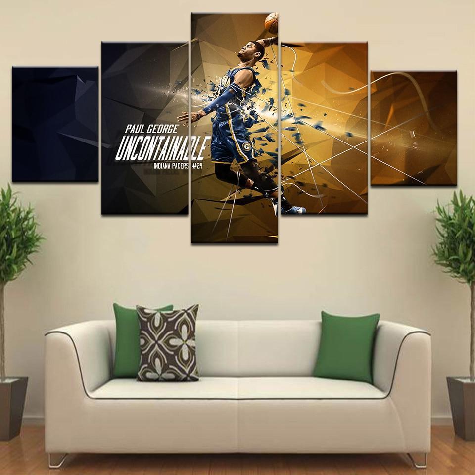 Basketball Star Group Poster Sport Canvas Wall Art