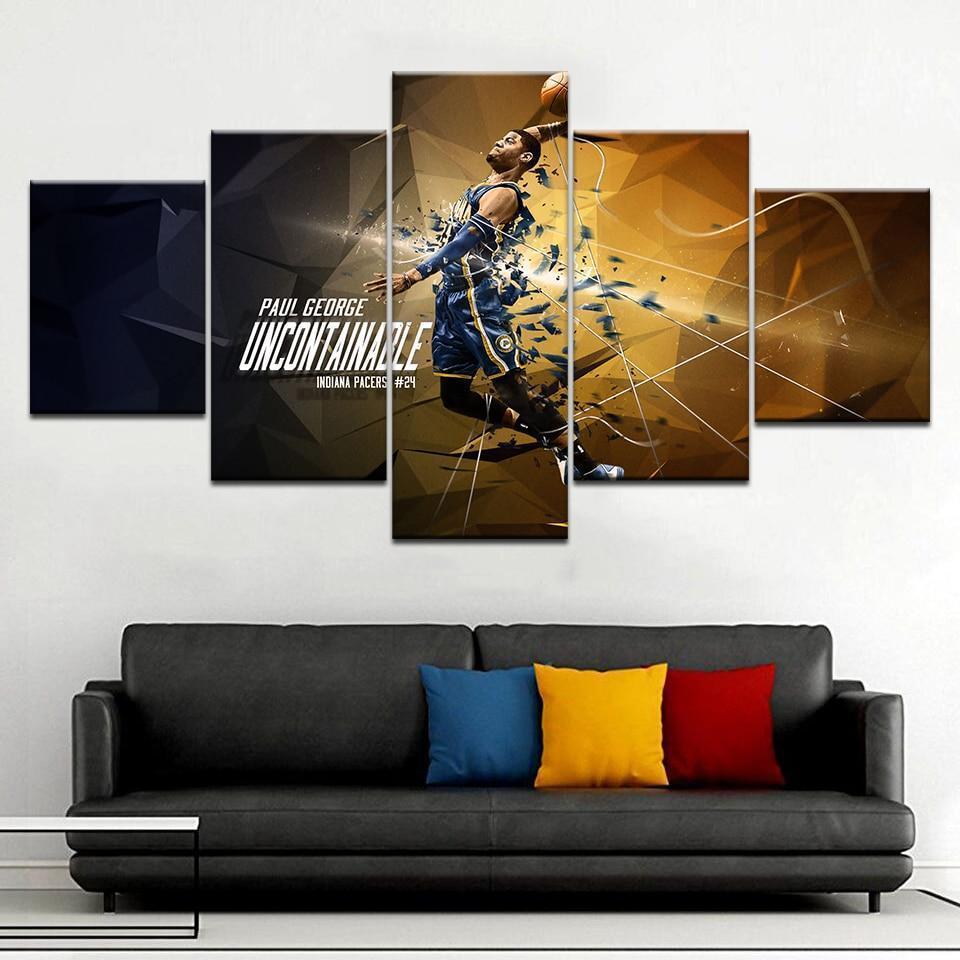 Basketball Star Group Poster Sport Canvas Wall Art