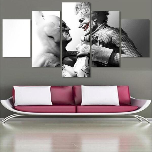 Batman And Joker Inspired DC Canvas Wall Art