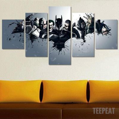 Batman And Villains Movie Canvas Wall Art