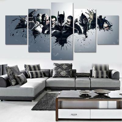 Batman And Villains Movie Canvas Wall Art