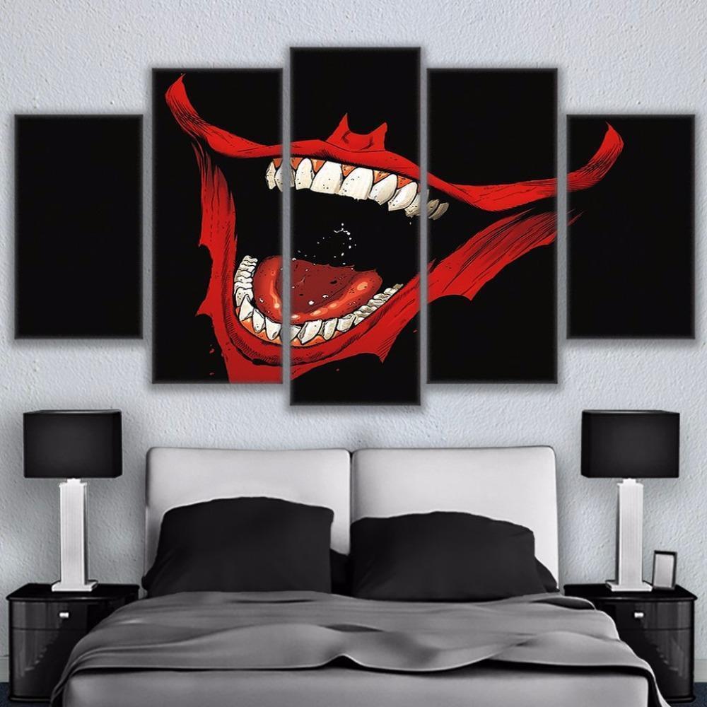 Batman Joker Smile Ation DC Canvas Wall Art