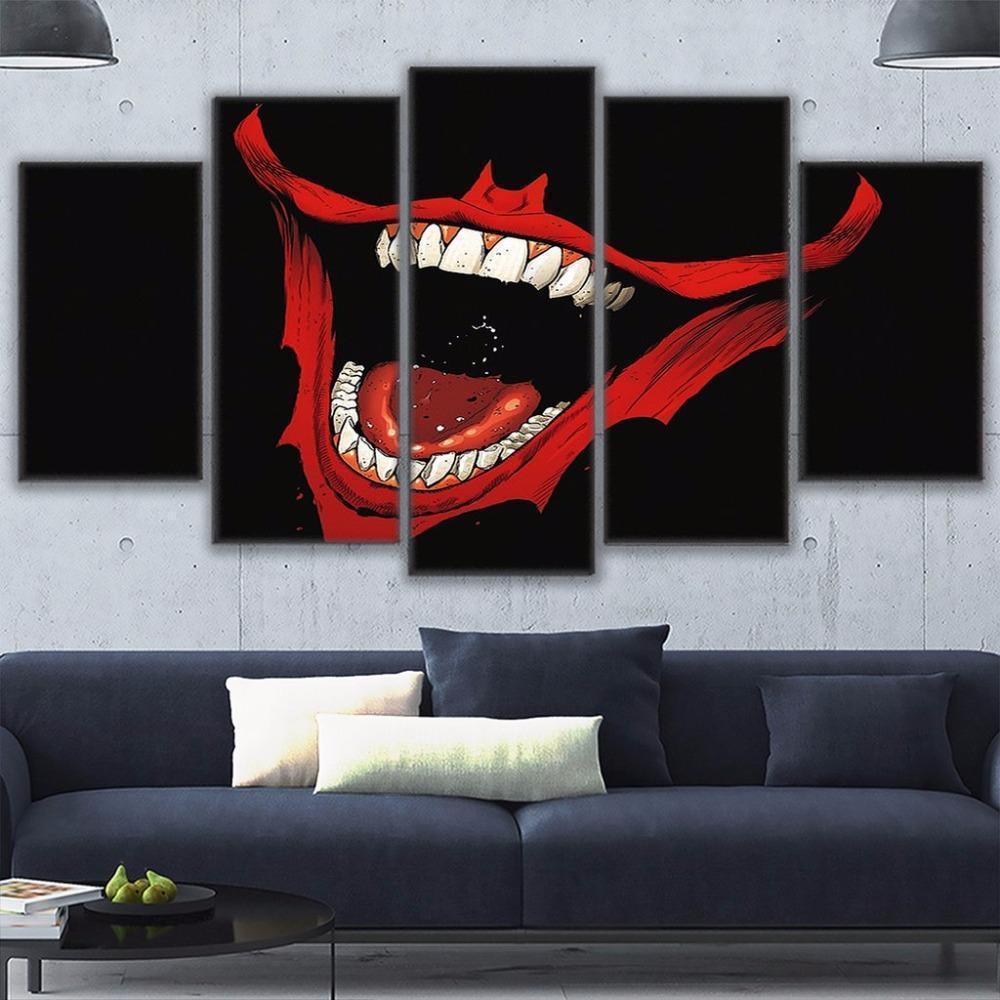 Batman Joker Smile Ation DC Canvas Wall Art