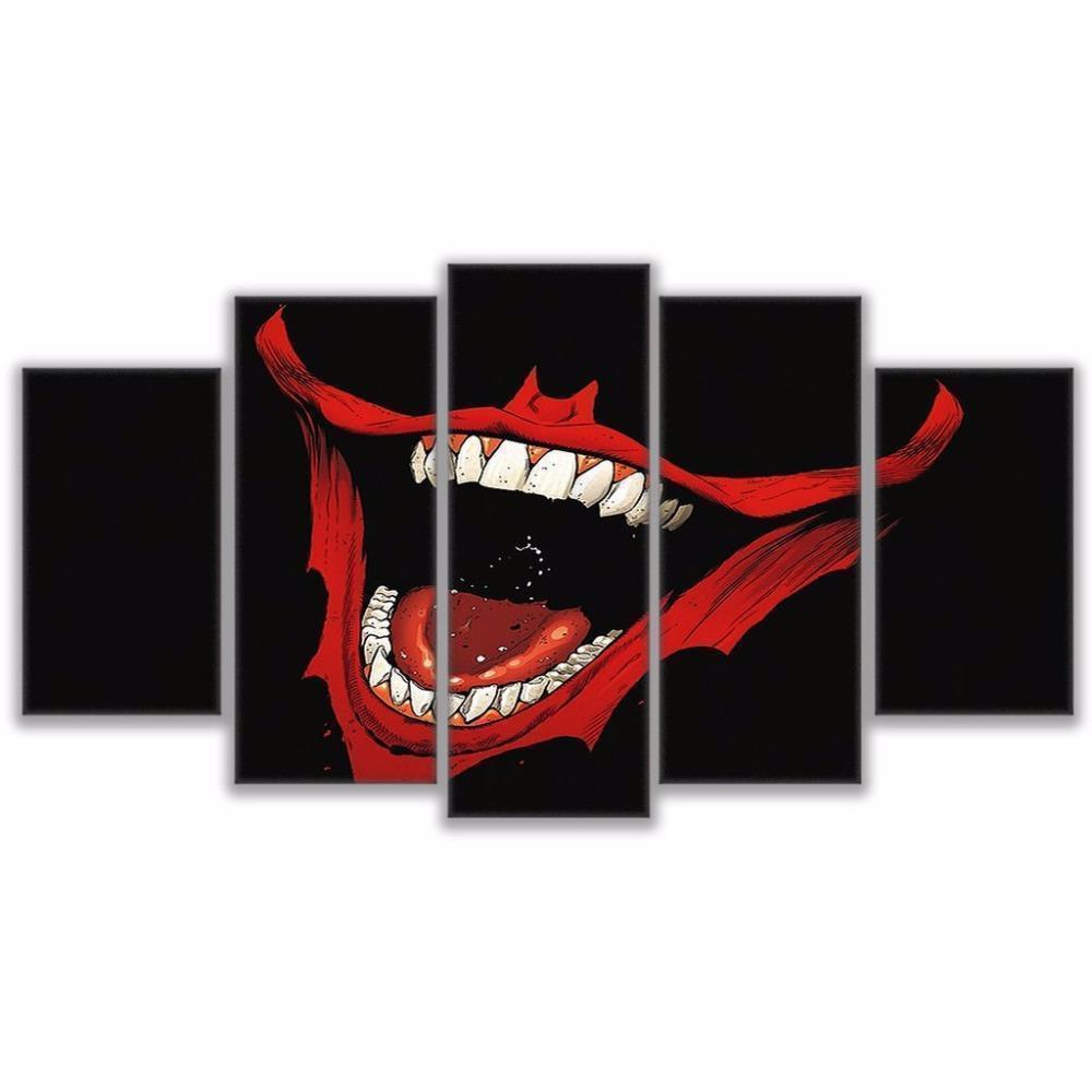 Batman Joker Smile Ation DC Canvas Wall Art