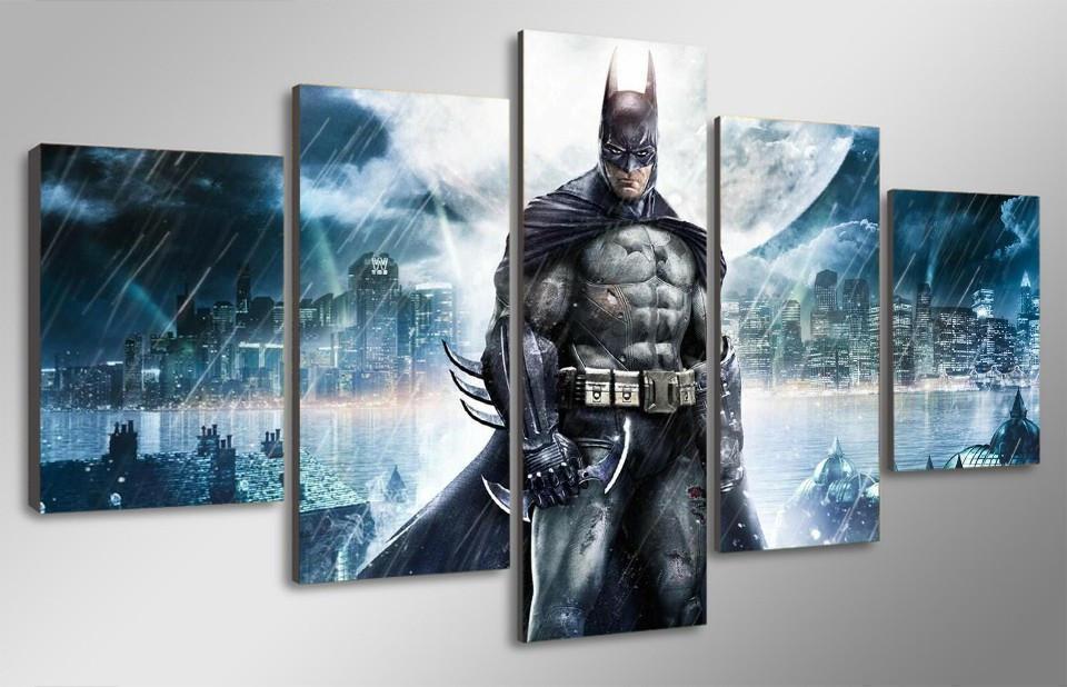 Batman Night Storm In Gotham Movie Canvas Wall Art