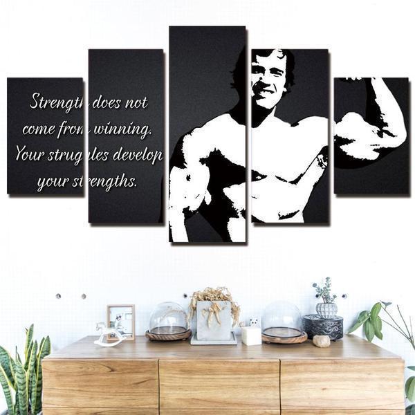 Be Strong Quote Workout &amp;amp; Fitness Canvas Wall Art