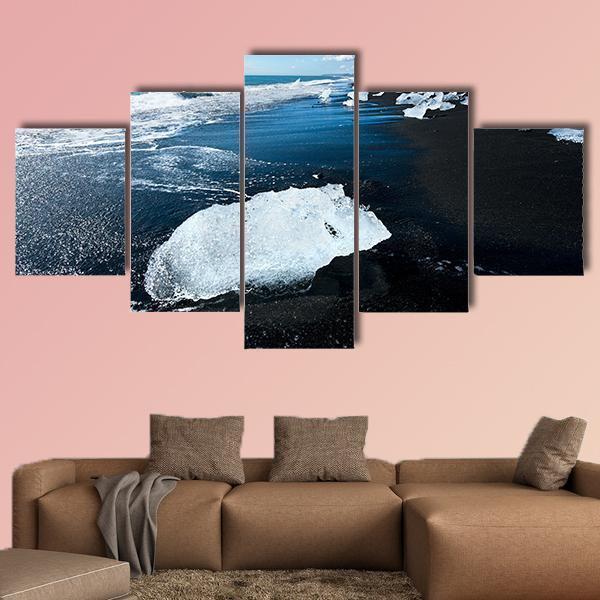 Beach In The South Of Iceland Nature Canvas Wall Art