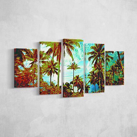 Beach Remix Nature Canvas Wall Art