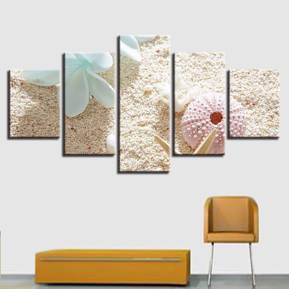 Beach Starfish Nature Canvas Wall Art