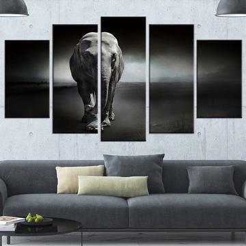 Beautified Elephant Animal Canvas Wall Art