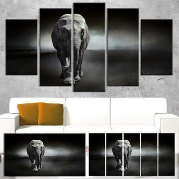 Beautified Elephant Animal Canvas Wall Art