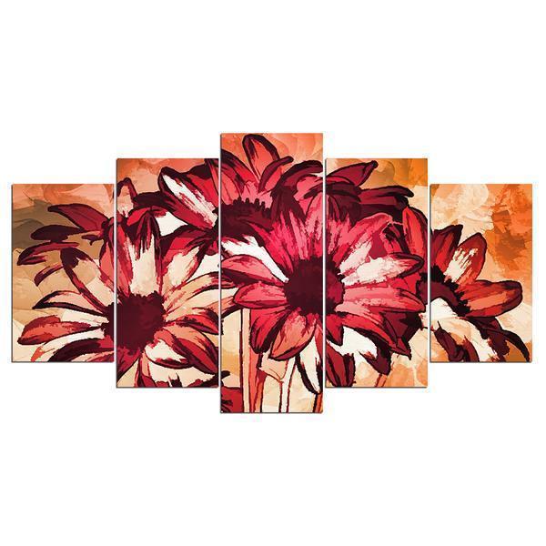 Beautiful Abstract Flower Floral Abstract Canvas Wall Art