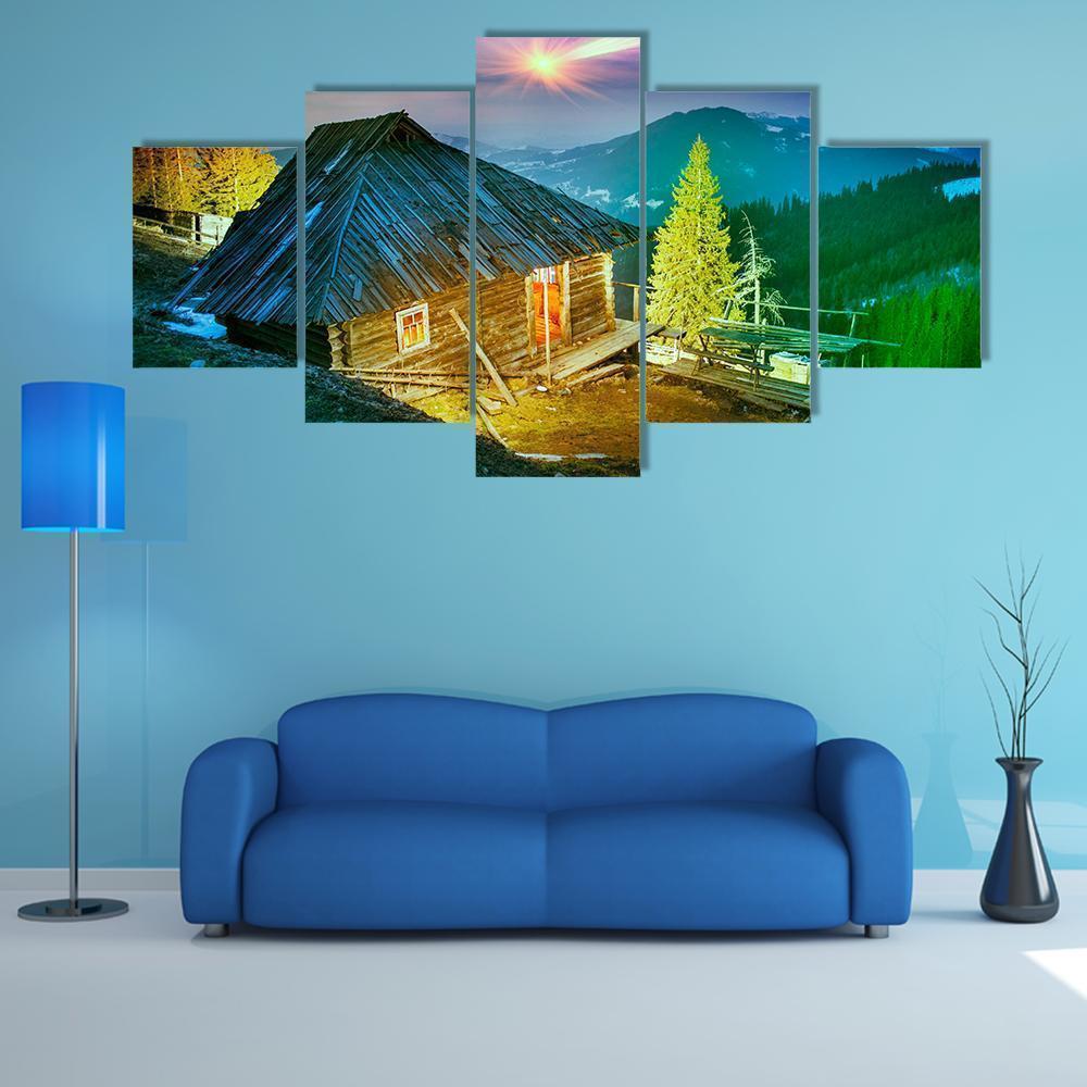 Beautiful Alpine Peaks Nature Canvas Wall Art