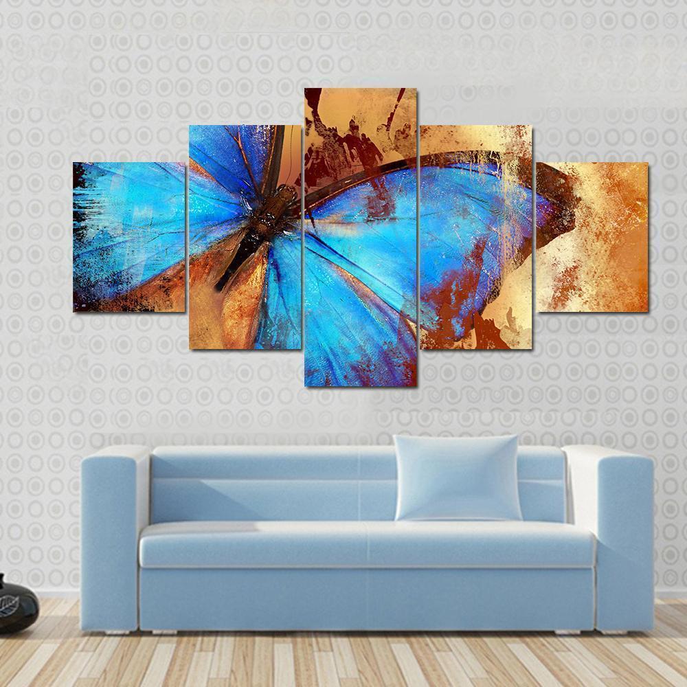 Beautiful Butterfly Illustration Animal Canvas Wall Art