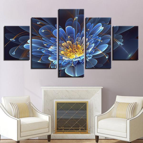 Beautiful Dreamlike Violets Flowers Nature Canvas Wall Art