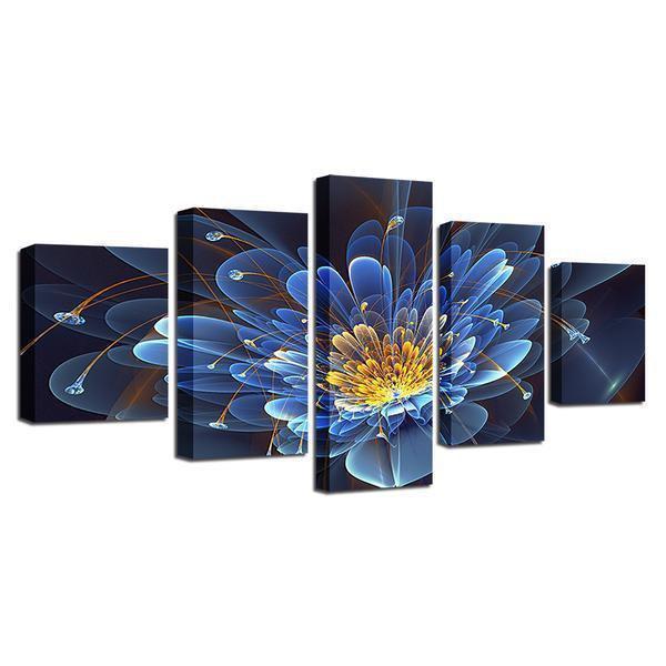 Beautiful Dreamlike Violets Flowers Nature Canvas Wall Art