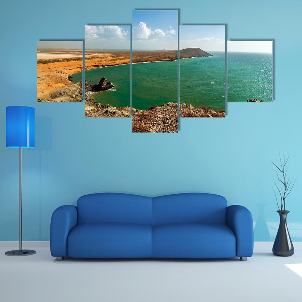Beautiful Dry Desoloate Coastline In La Guajira Nature Canvas Wall Art