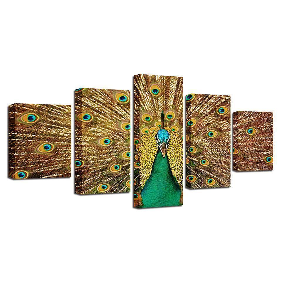 Beautiful Green Peacock Animal Canvas Wall Art